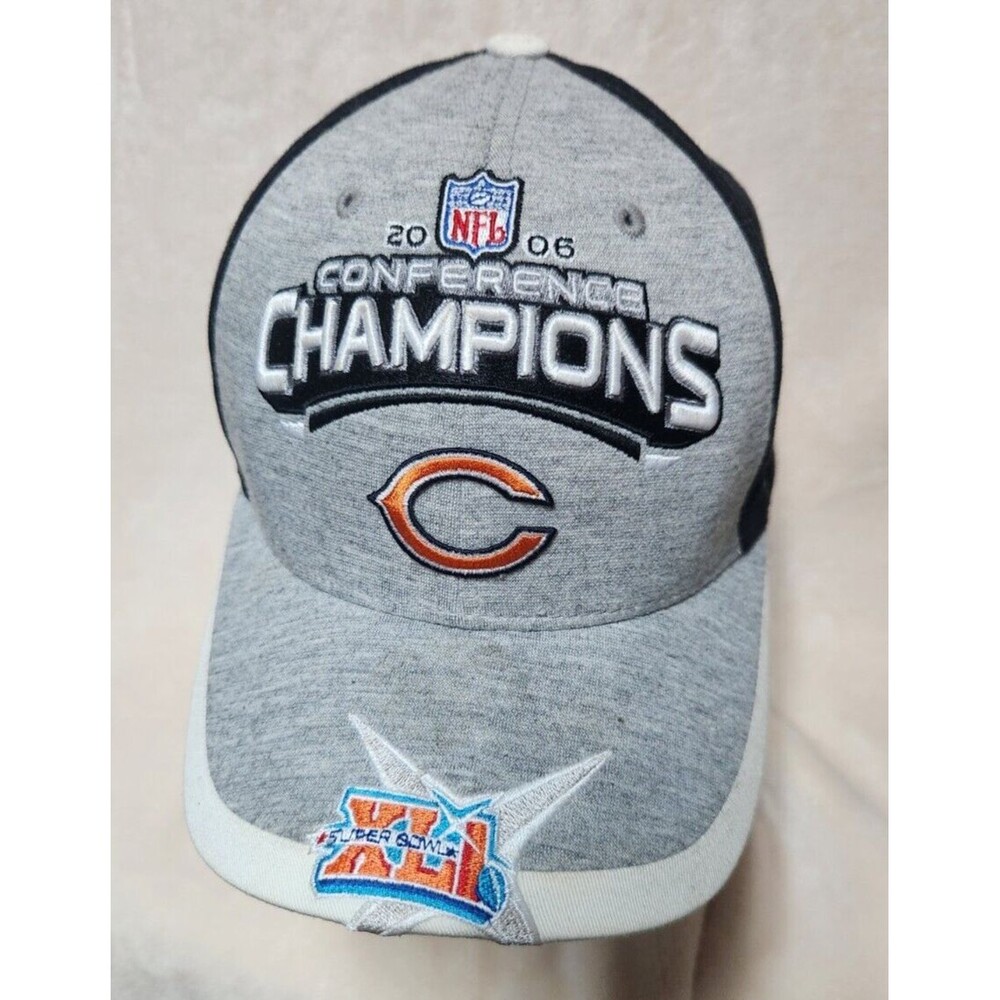 Chicago Bears 2006 Champions Gray Strap Back Super Bowel Reebok NFL  Cap